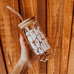 Self Love Club Glass Tumbler